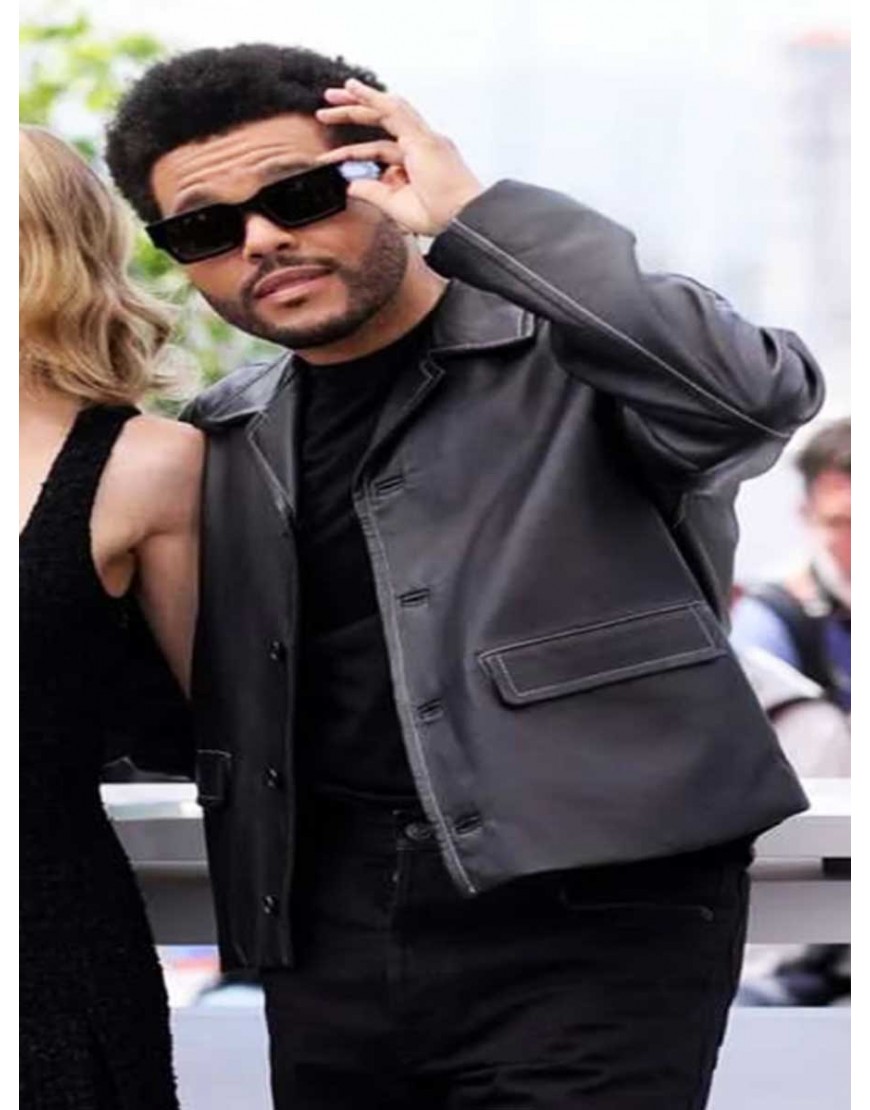 The Weeknd The Idol Tedros Black Leather Jacket